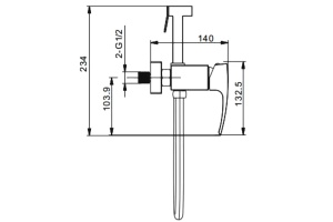 Смеситель с гигиеническим душем Gappo G2007 - 2