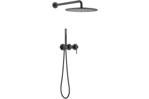Душевая система встроенная Timo Saona черная матовая