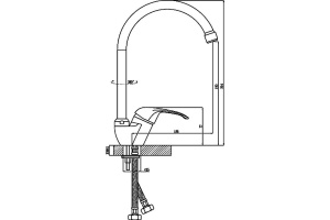 Смеситель Rossinka A для кухонной мойки A35-23 - 3