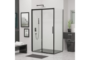 Душевой уголок RGW Leipzig LE-41B 130х90 профиль черный стекло прозрачное - 2
