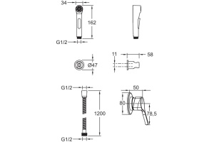 Гигиенический душ Jacob Delafon Elate E24610-BL со смесителем - 2