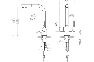 Смеситель Timo Saona 2356/03FL для кухонной мойки, черный - 2