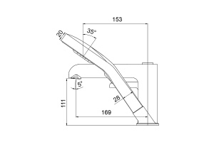 Смеситель на борт ванны Gappo белый хром - 2