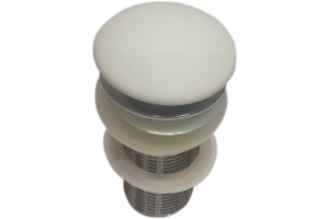 Донный клапан для раковины Ceramalux белый (RD002)