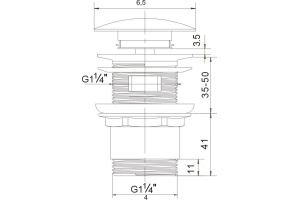 Донный клапан для раковины 1 Orange X1-004br ,бронза - 2