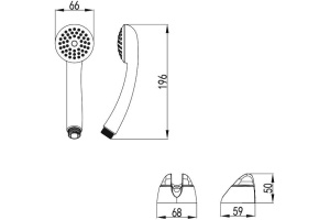 Душевой гарнитур с держателем Milardo (3301F68M16) - 2