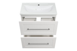 Тумба с раковиной Misty Марта 70 белая глянцевая - 2
