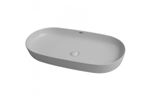 Накладная раковина Abber Bequem 80 светло-серая матовая