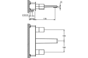 Смеситель BelBagno Arlie ARL BLI CRM для раковины, С ВНУТРЕННЕЙ ЧАСТЬЮ - 2