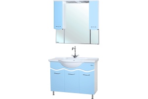 Мебель для ванной Bellezza Мари 105 белая/голубая
