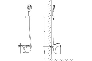 Смеситель для ванны с душем Timo Helmi 4014/00-16Y хром-белый - 2