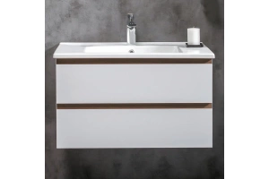 Тумба под раковину Armadi Art Capolda 85 белый ручка дерево