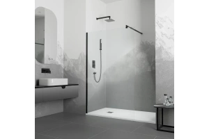 Душевая перегородка RGW Walk In WA-002B 120х195 профиль черный стекло прозрачное - 2