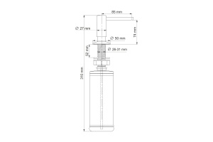 NEW K-75991 Встраиваемый дозатор для мыла - 2