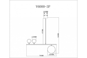 Светильник на штанге Moderli Sheman V6000-3P - 2