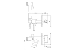 Гигиенический душ Lemark Solo LM7165B со смесителем - 2
