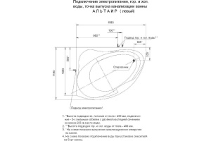 Акриловая ванна Акватек Альтаир L - 2