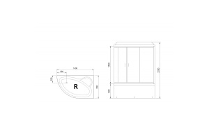 Душевая кабина Royal Bath 140х95 правая белая стекло матовое с гидромассажем - 3