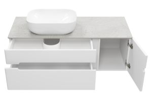 Тумба с раковиной Misty Роял 120 белая матовая - 2