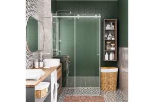 Душевой уголок Wasserkraft Vils 110x80 профиль хром стекло прозрачное - 2