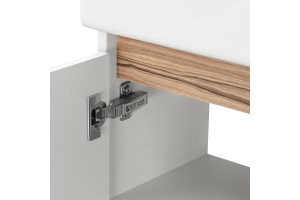 Тумба под раковину подвесная Aquaton Эклипс 45 L белый-светлое дерево - 3