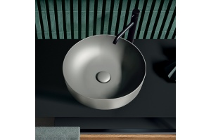 Раковина накладная Kerasan Nolita 40 серый матовый (534489) - 2