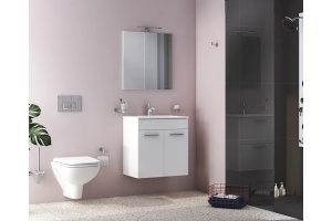 Комплект мебели для ванной Vitra Mia 60 с дверцами белый глянец - 3