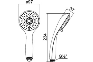 Душевая лейка Milardo 3203F97M18 - 2