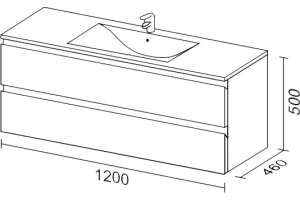 Тумба под раковину Sanvit Авеню-2 120 белый глянец - 3