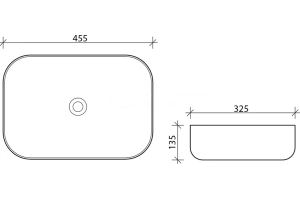 Раковина накладная Esbano Martel 45.5 белый (ESRNMARTS) - 3