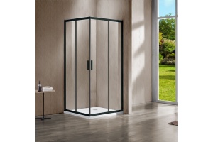Душевой уголок Vincea Garda VSS-1G900CLB 90x90, профиль чёрный, стекло прозрачное
