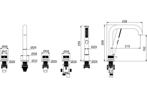 Смеситель на борт ванны Allen Brau Priority хром - 2