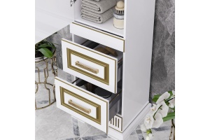 Шкаф-пенал Opadiris Оникс L золотая патина - 3