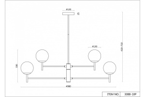 Люстра на штанге F-promo Sheeny 3088-10P - 2