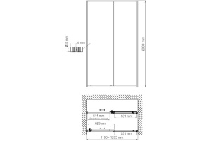 Душевая дверь в нишу Wasserkraft Rhin 44S05 - 3