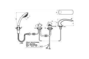 Смеситель на борт ванны термостатический Rav Slezak Dunaj золото - 2