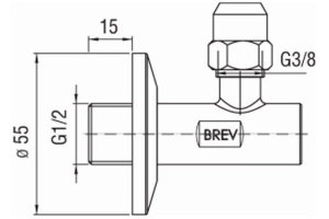 Угловой вентиль Nobili  (AV00121CR) - 2