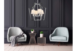 Подвесная люстра LUMINA DECO Montero LDP 1249-4 CHR+WT - 2