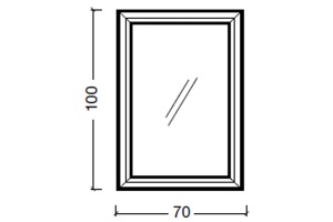Зеркало Armadi Art Terso 70х100 с подсветкой серебро - 3