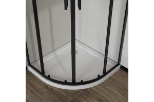 Душевой уголок Vincea City 90х90 профиль черный стекло прозрачное - 3