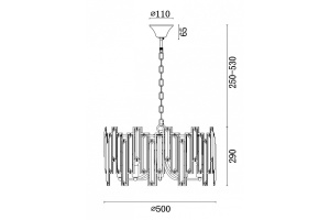Подвесная люстра Freya Megan FR5085PL-05CH - 3