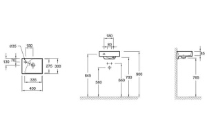 Рукомойник Jacob Delafon Rythmik E4786 40 см - 2