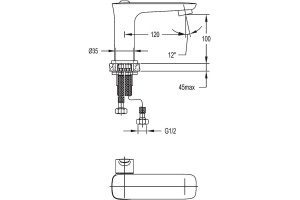 Смеситель Cezares Tesoro F LS 01 W0 для раковины - 3