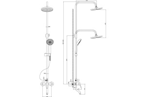 Душевая стойка Rossinka B B35-46 - 2