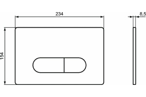 Клавиша смыва Ideal Standard Oleas хром матовый - 3