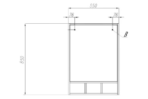 Зеркало Aquaton Йорк 55 белый-светлое дерево - 2
