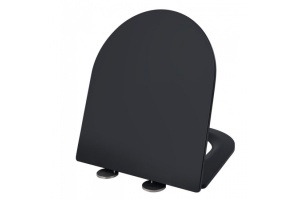 Сиденье для унитаза Esbano Azalea с системой микролифт, черный глянцевый (ZAESUPAZALCLAVB0660)