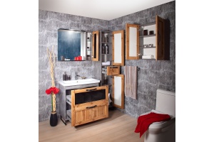 Зеркало-шкаф Бриклаер Лофт 80 - 3