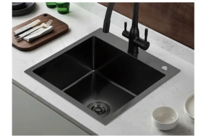 Кухонная раковина Gappo 50х50 черная - 2