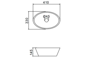 Раковина фаянсовая Gappo GT304 - 2